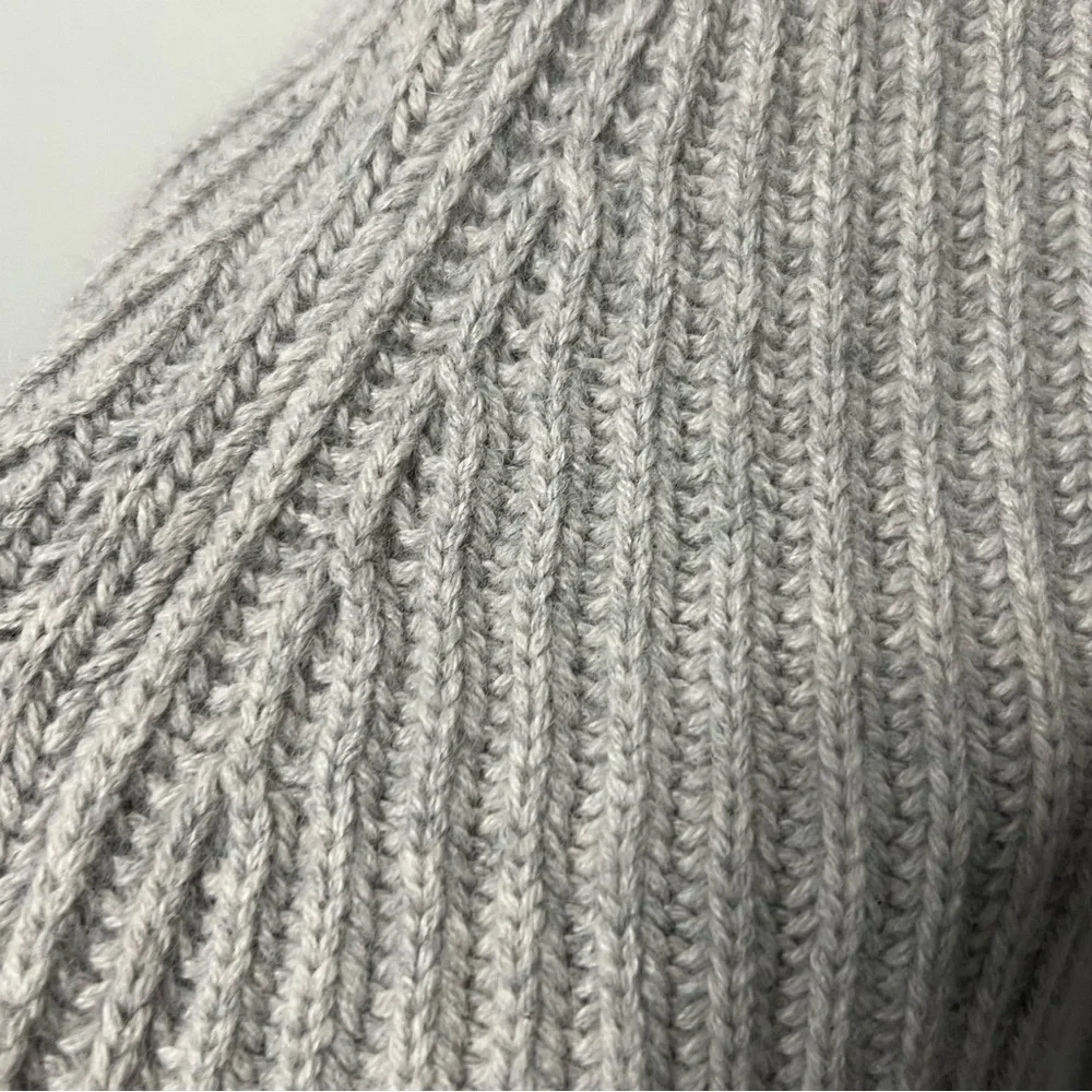 J. McLaughlin Angora Wool Blend Ribbed Poncho Pullover Contemporary Sweater O/S
